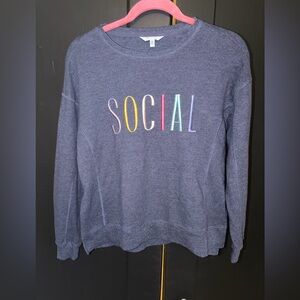 Wildfox “Social” navy Women's Sweater